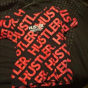 Hustler Hollywood Kids Black and Red Graphic T-Shirt